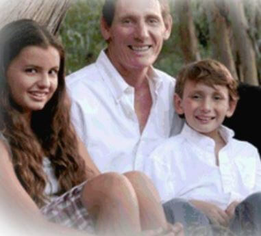 John Jeffery Black with his son and daughter Rebecca Black.